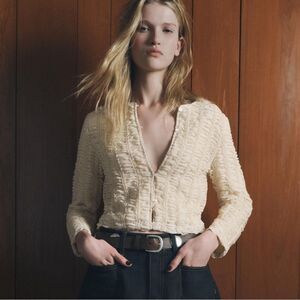 ZARA STRUCTURED KNIT JACKET